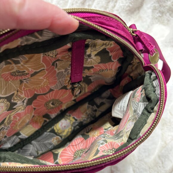 EUC Travelon Signature Small Crossbody Bag - Fuchsia - Picture 4 of 12